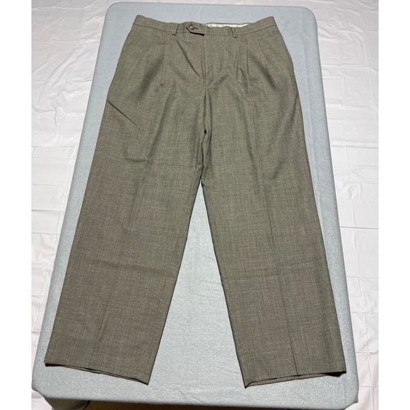 Roberto Villini Collezione Other - Roberto Villini Collezione Mens 37x29 Brown Wool Pleated Dress Pants Tunisia